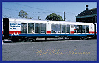 American Freedom Train display car postcard
