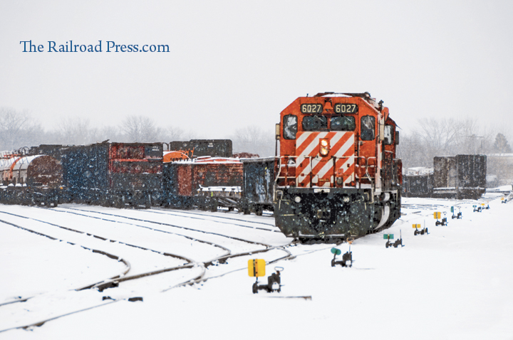 Canadian Pacific SD40-2 #6027 switches cars in the former Milwaukee Road Nahant yard near the Quad Cities