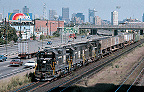 Penn Central freight BC-1 leaving Beacon Park yard, Boston, MA